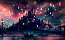 castles lights ships tangled artwork alice x zhang 1920x1080 wallpaper 